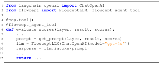 Figure 4: MCP tool with Flowcept decorators